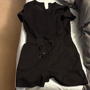 SHEIN Black Short Sleeve Jumpsuit
